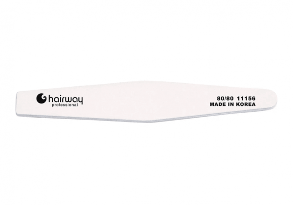 Пилка Hairway ромб, белая 80/80 11156