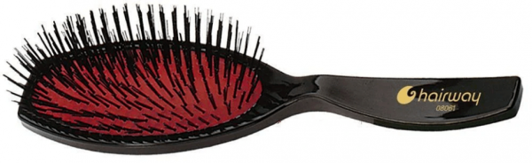 Щетка Hairway Cherry массажная 11-ми рядная пластиковая основа с нейлоновыми штифтами 08061