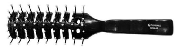 Щетка Hairway рыбья кость, черная 08768-02